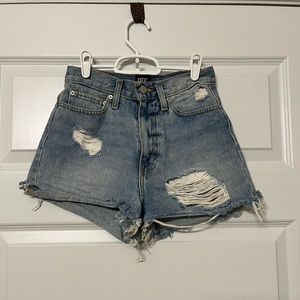 BDG distressed girlfriend high-rise denim shorts